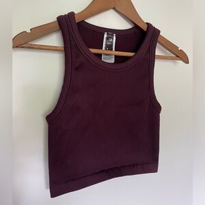 Maroon athletic top from Gap Fit